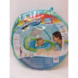 SwimWays Baby Spring Float Activity Center with Sun Canopy, Green Fish