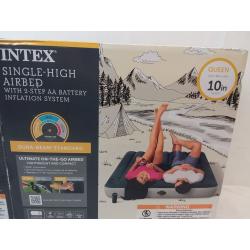 10 Queen Size Air Mattress with 2-Step AA Battery Inflation Pump System