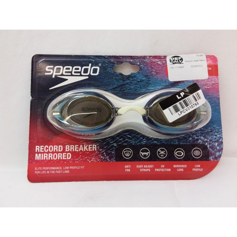 Speedo Adult Record Breaker Goggles - Peacoat/clear/gold