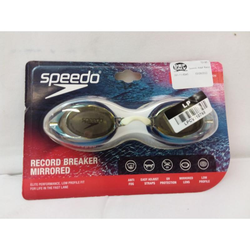 Speedo Adult Record Breaker Goggles - Peacoat/clear/gold