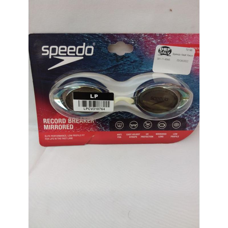 Speedo Adult Record Breaker Goggles - Peacoat/clear/gold