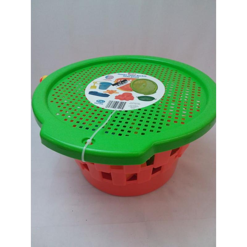 8 Piece Jumbo Value Beach Bucket