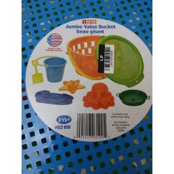 8 Piece Jumbo Value Beach Bucket