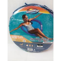 Swimways Spring Float Papasan Pool Lounger With Hyper-flate Valve - Blue