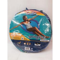 Swimways Spring Float Papasan Pool Lounger With Hyper-flate Valve - Blue
