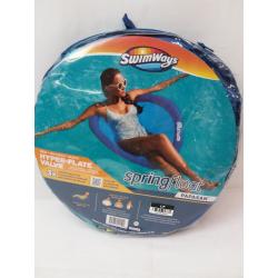 Swimways Spring Float Papasan Pool Lounger With Hyper-flate Valve - Blue