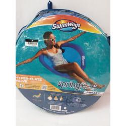 Swimways Spring Float Papasan Pool Lounger With Hyper-flate Valve - Blue