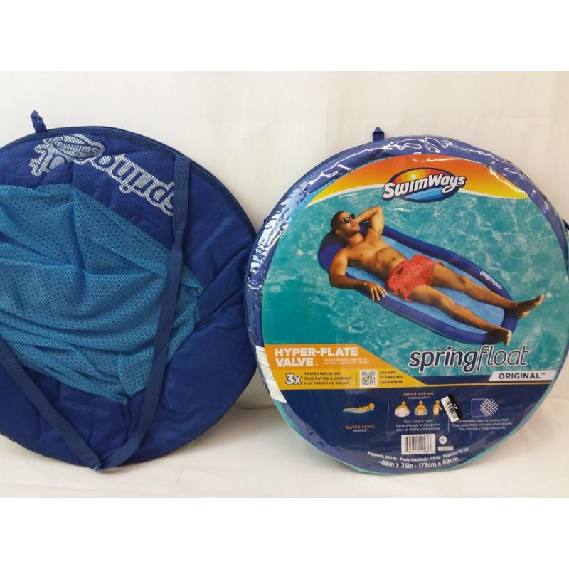 Swimways Spring Float Inflatable Pool Lounger With Hyper-flate Valve