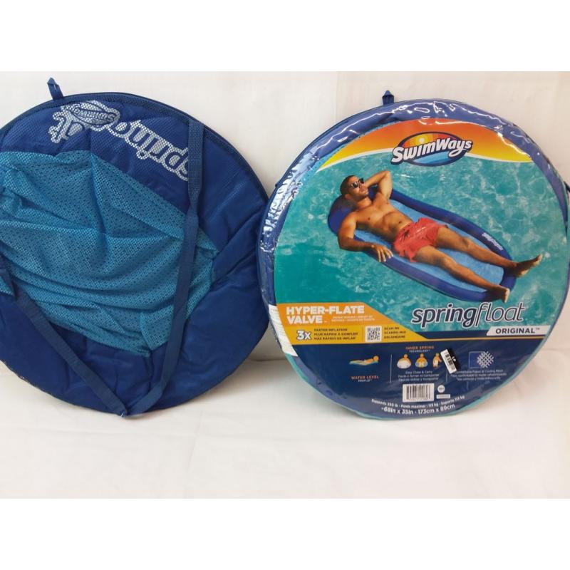 Swimways Spring Float Inflatable Pool Lounger With Hyper-flate Valve
