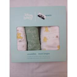 Muslin Swaddle Blankets Disney Winnie + Friends - Beige 4pk