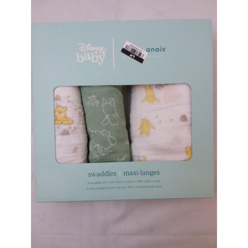 Muslin Swaddle Blankets Disney Winnie + Friends - Beige 4pk