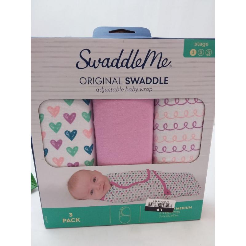 3pk small/medium Swaddle Blanket