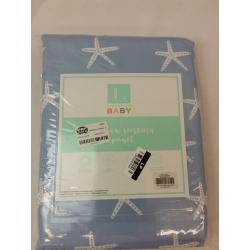 84x52 Seaside Starfish Blackout Window Curtain Panel Blue - Lush Decor