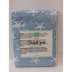 84x52 Seaside Starfish Blackout Window Curtain Panel Blue - Lush Decor