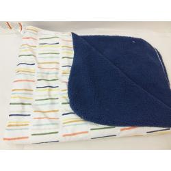 Plush Velboa Baby Blanket Dashes - Cloud Island Navy