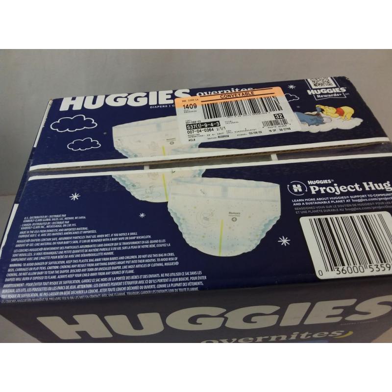 Huggies Overnites Nighttime Diapers Super Pack - Size 4 (58ct)