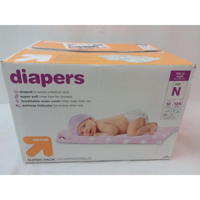 Diapers Super Pack Size Newborn - 124ct - Up & Up
