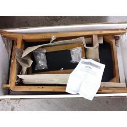 Fairfax 2pk Acacia Wood Bar Stools - Teak/black - Christopher Knight Home