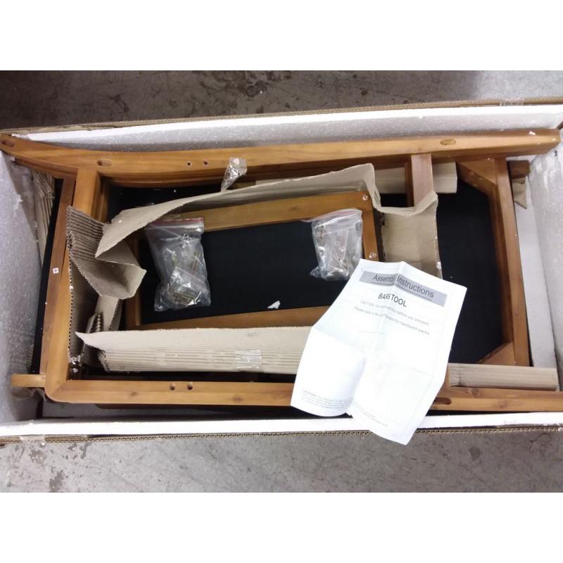 Fairfax 2pk Acacia Wood Bar Stools - Teak/black - Christopher Knight Home