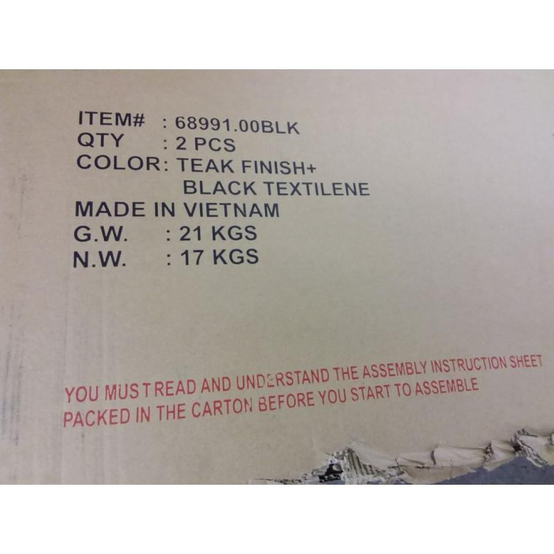 Fairfax 2pk Acacia Wood Bar Stools - Teak/black - Christopher Knight Home