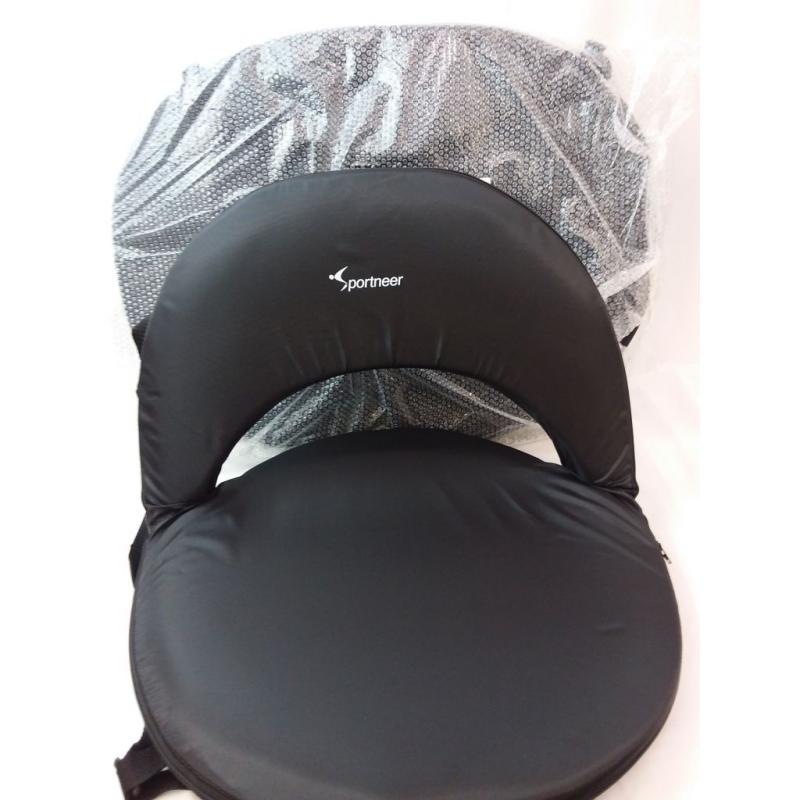 2pk Portable Stadium Seat Chair Round for Bleachers Reclining Black  Sportneer
