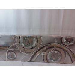 Fabulous Décor-2 Large Modern Abstract Gold Silver Wide 3D Hand-Painted Artwork