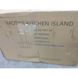 3 Light Kitchen Island Lantern- Gold