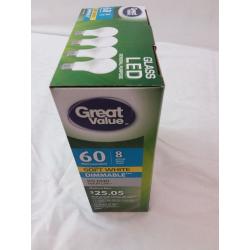 GREAT VALUE LED Light Bulbs 106 60W Soft White Dimmable