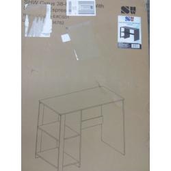 38 Desk With Shelves- Espresso