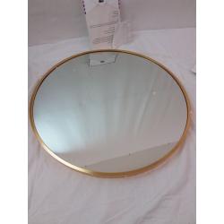 Huimei2Y Gold 19.7 Inch Circle Wall Mirror with Metal Frame for Vanity, Bathroom