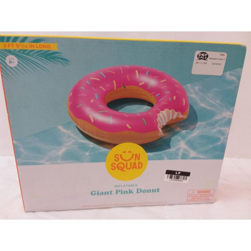 Strawberry Donut Pool Float Bright Pink - Sun Squad