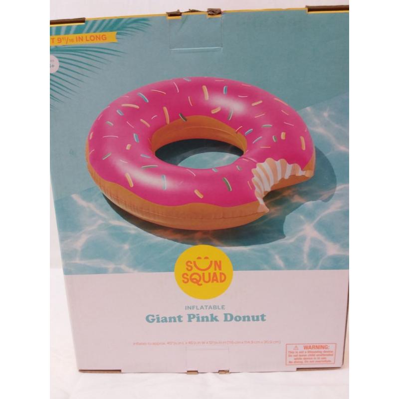 Strawberry Donut Pool Float Bright Pink - Sun Squad