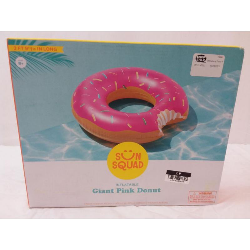 Strawberry Donut Pool Float Bright Pink - Sun Squad