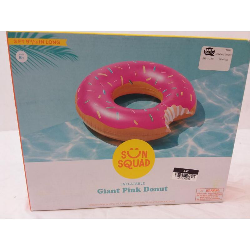 Strawberry Donut Pool Float Bright Pink - Sun Squad