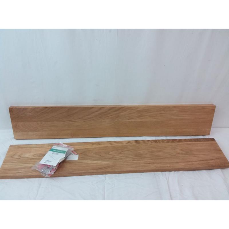 INMAN White Floating Shelves Wall Mounted Set of 2 - 40x6 Inch Wood