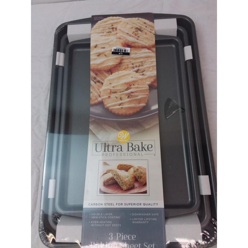 Wilton Ultra Bake Pro 3pc Cookie Sheet Set