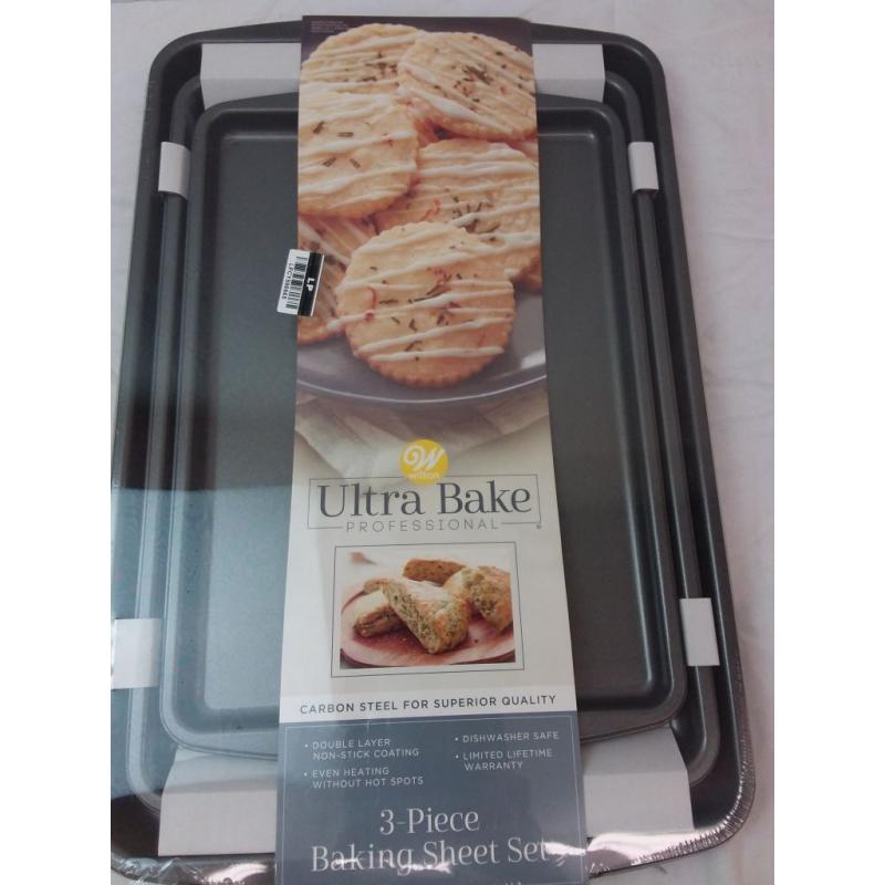 Wilton Ultra Bake Pro 3pc Cookie Sheet Set