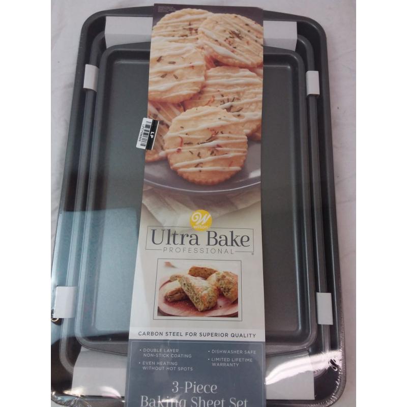 Wilton Ultra Bake Pro 3pc Cookie Sheet Set