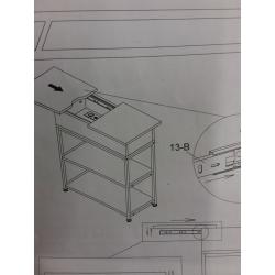 Likein End Table, Side Table with USB Ports and Outlets