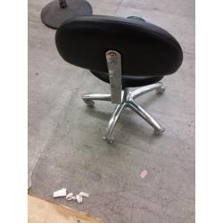 Ergonomic Rolling Saddle Stool with Back, Saddle Chair with Wheels Hydraulic