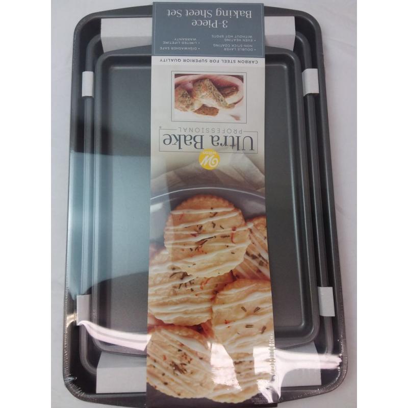 Wilton Ultra Bake Pro 3pc Cookie Sheet Set