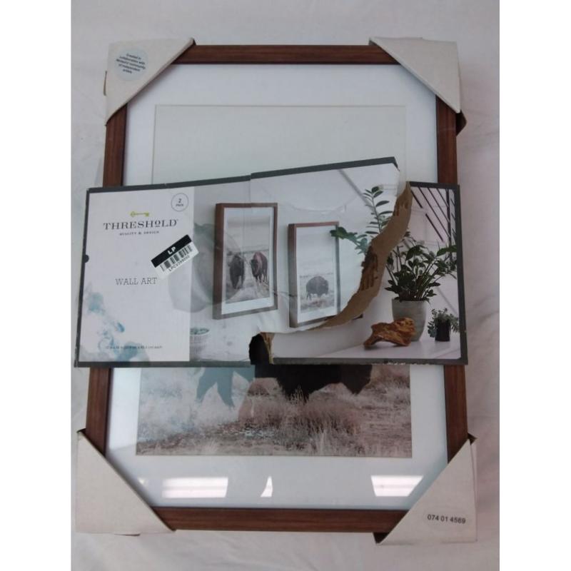 Threshold Wall Art Framed Buffalo Prints 12x16 in