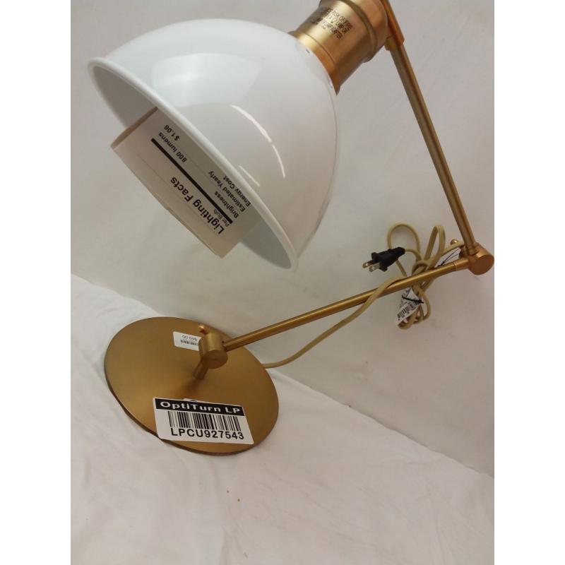 Metal Desk Lamp Antique Brass (Includes LED Light Bulb)