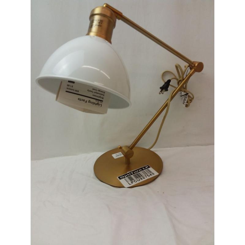 Metal Desk Lamp Antique Brass (Includes LED Light Bulb)