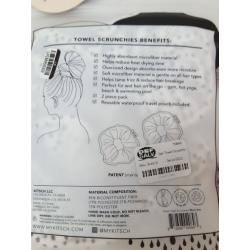 KITSCH 2 Pack Micro Dot Microfiber Towel Scrunchies