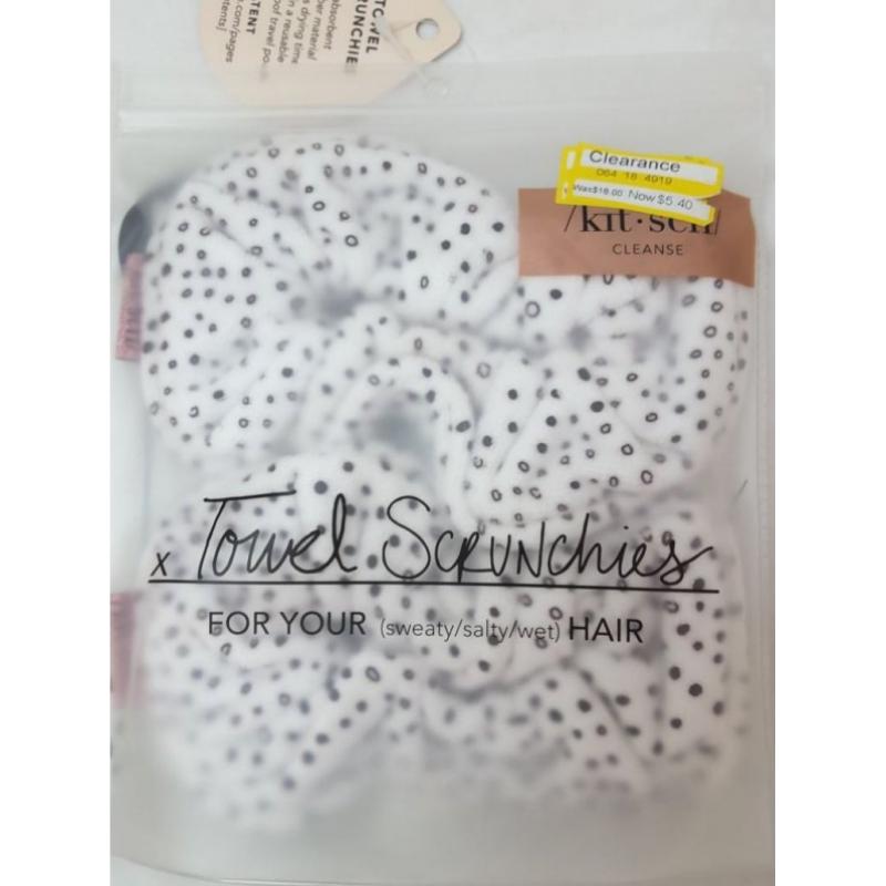 KITSCH 2 Pack Micro Dot Microfiber Towel Scrunchies