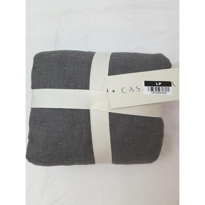 Euro Size Cashmere Blend Quilted Pillow Sham Color Dark Gray - Casaluna™