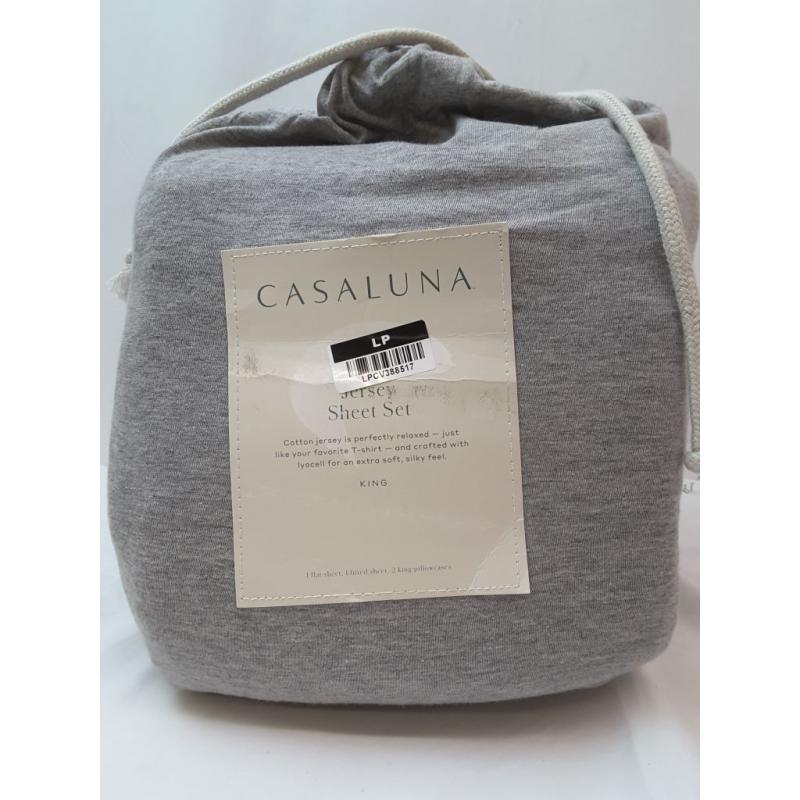 King Jersey Solid Sheet Set Light Gray - Casaluna (Please be advised that sets may be missing pieces or otherwise incomplete.)