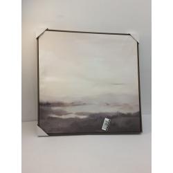 36 x 36 Dreary Abstract Landscape Framed Wall Canvas designed with Studio McGee