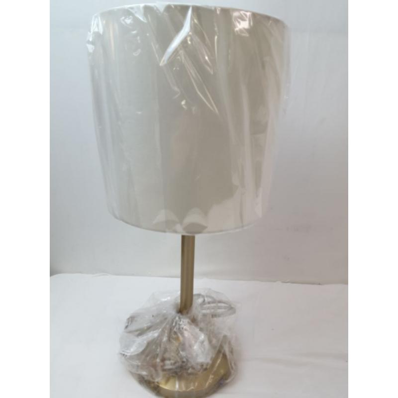 Tapered Desk Lamp with Fabric Drum Shade White - Simple Designs